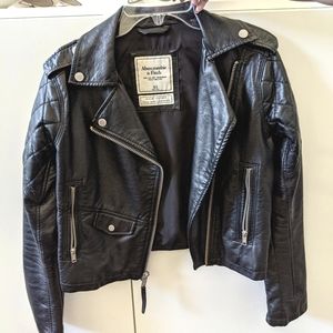 Abercrombie & Fitch Vegan Leather Moto Jacket